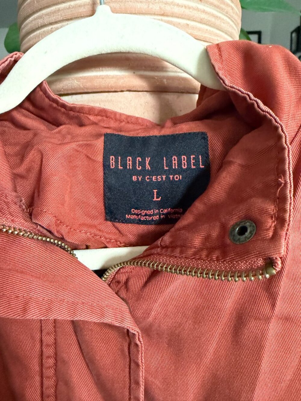 Rust Colored Lightweight Utility Jacket - Size L - Picture 3 of 4